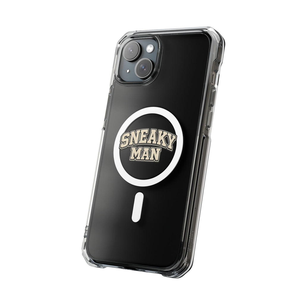 Sneaky Man Magnetic Clear iPhone Case — Clear MagSafe Compatible Protective Case