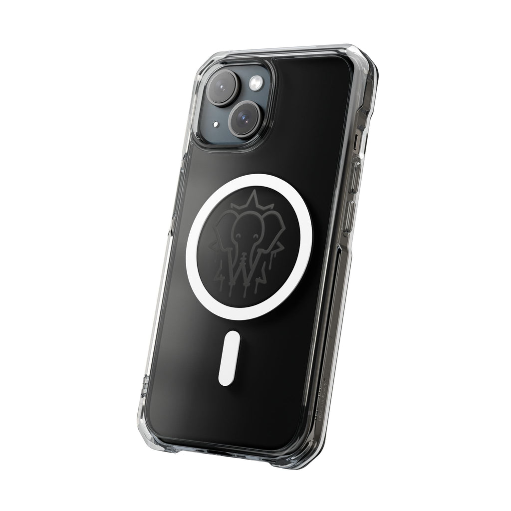 Clear Magnetic Phone Case — Black Elephant Wesalinki Ring Grip