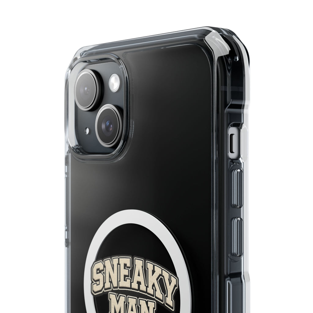Sneaky Man Magnetic Clear iPhone Case — Clear MagSafe Compatible Protective Case