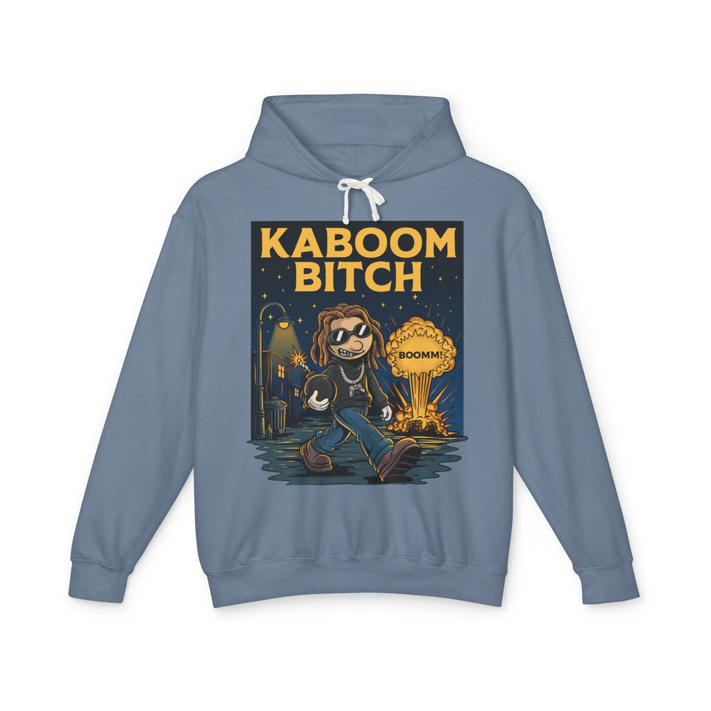 Unisex Kaboom Bitch Hoodie — Retro Cartoon Explosion Graphic Hoodie