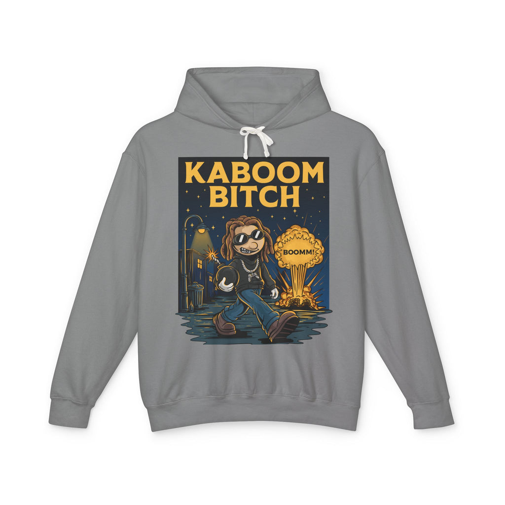 Unisex Kaboom Bitch Hoodie — Retro Cartoon Explosion Graphic Hoodie