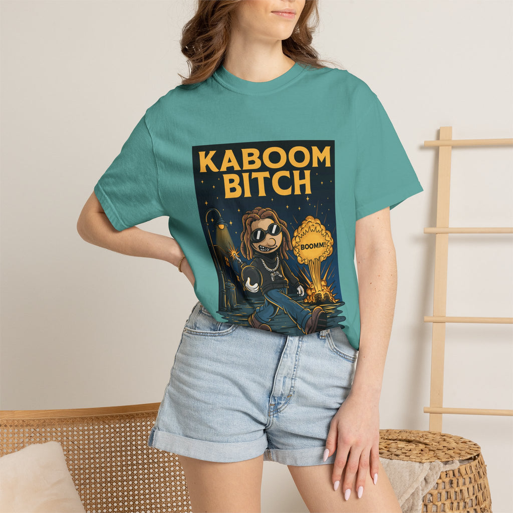 Kaboom Bitch T-Shirt — Vintage Cartoon Explosion Graphic Tee