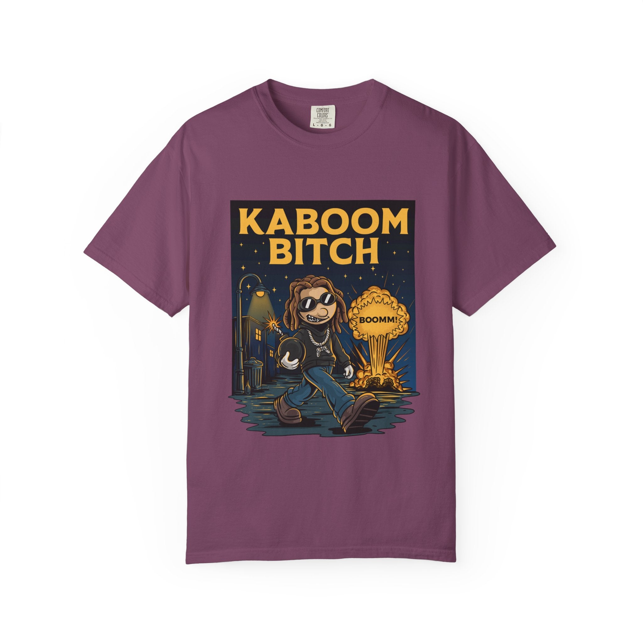Kaboom Bitch T-Shirt — Vintage Cartoon Explosion Graphic Tee