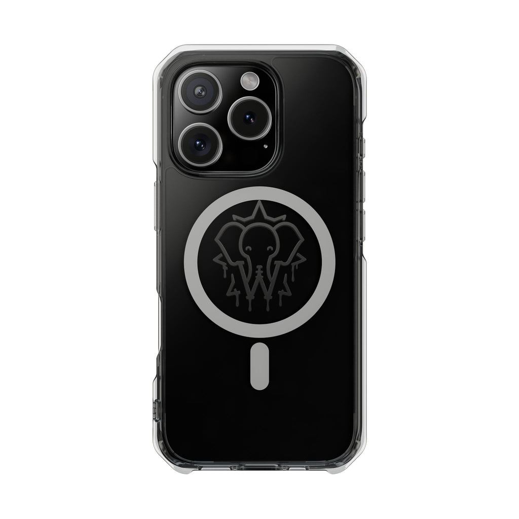 Clear Magnetic Phone Case — Black Elephant Wesalinki Ring Grip