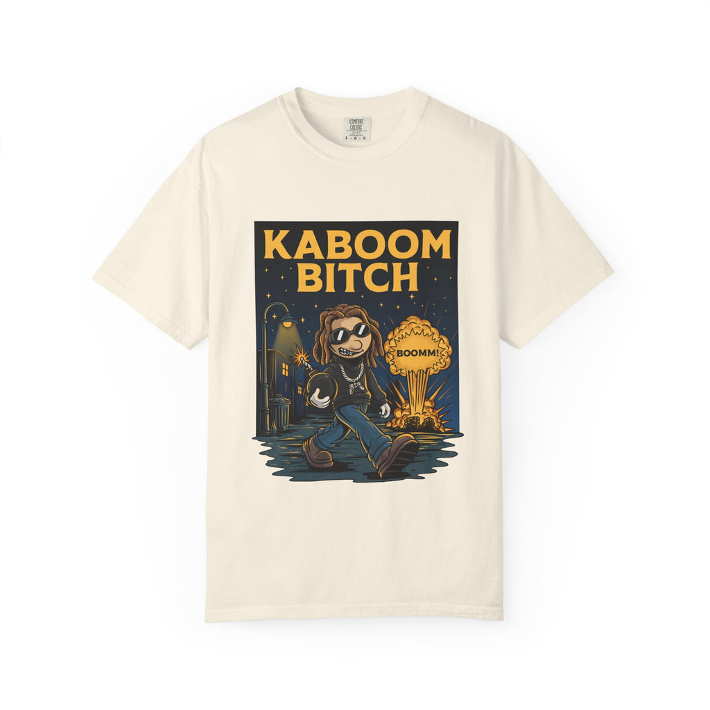Kaboom Bitch T-Shirt — Vintage Cartoon Explosion Graphic Tee