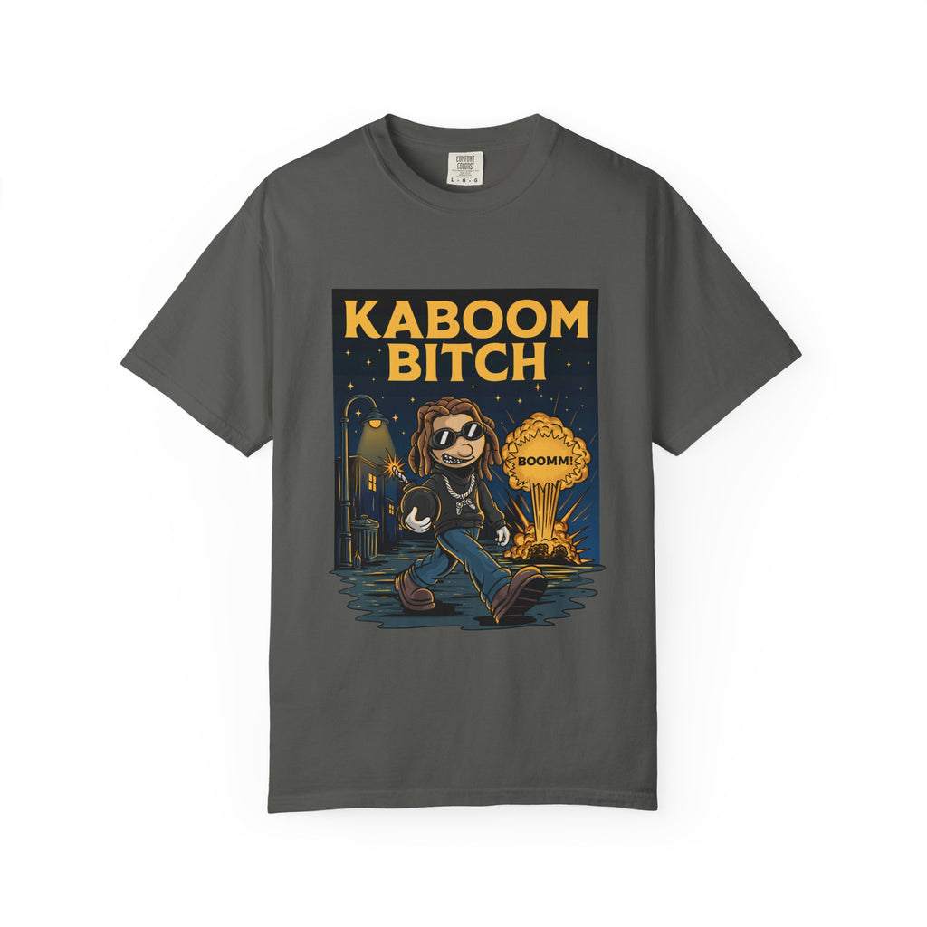 Kaboom Bitch T-Shirt — Vintage Cartoon Explosion Graphic Tee
