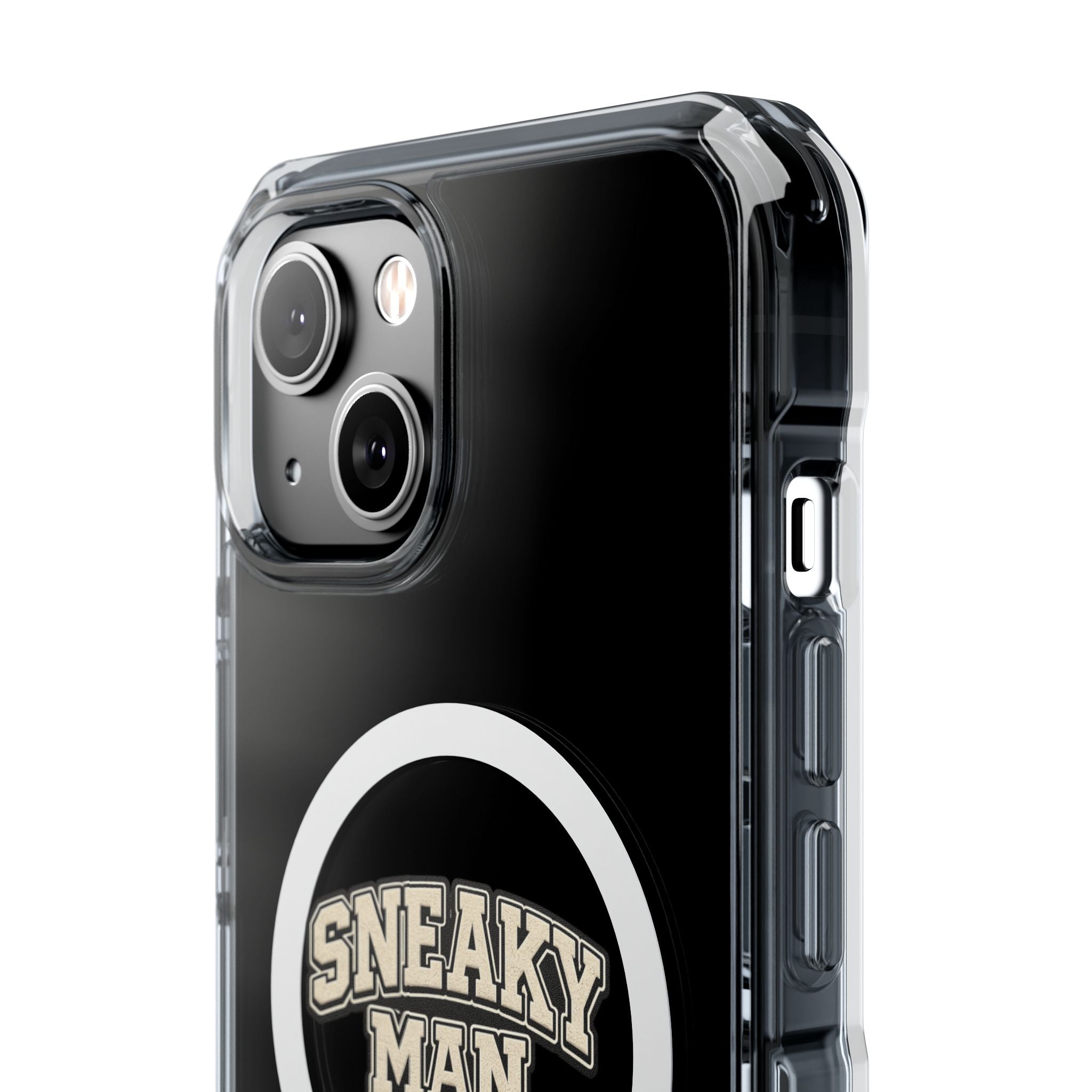 Sneaky Man Magnetic Clear iPhone Case — Clear MagSafe Compatible Protective Case