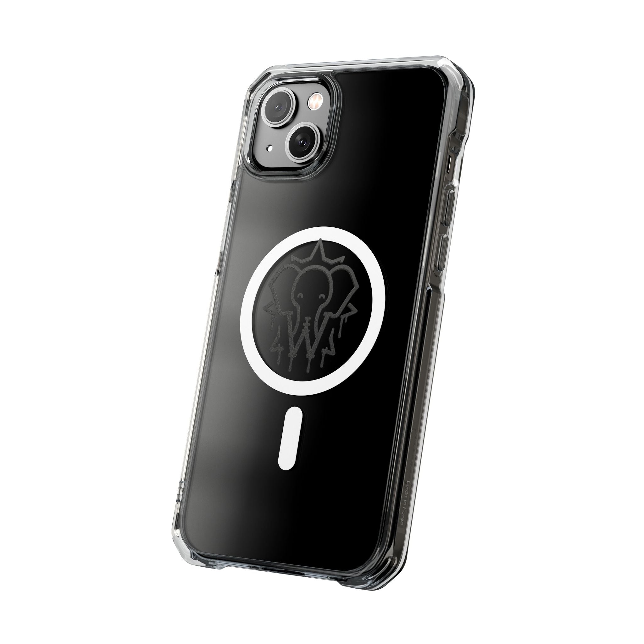 Clear Magnetic Phone Case — Black Elephant Wesalinki Ring Grip