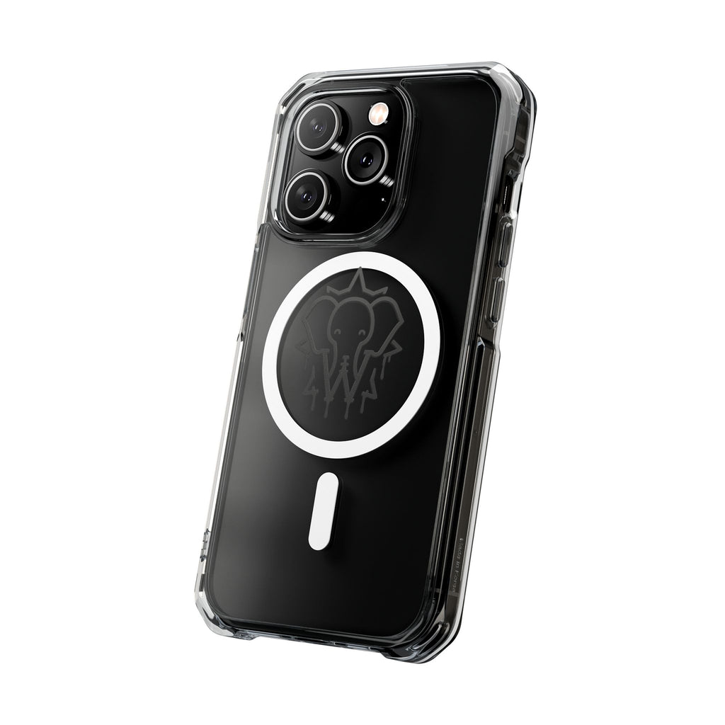 Clear Magnetic Phone Case — Black Elephant Wesalinki Ring Grip