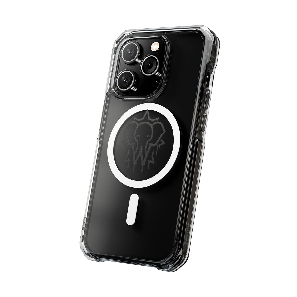 Clear Magnetic Phone Case — Black Elephant Wesalinki Ring Grip