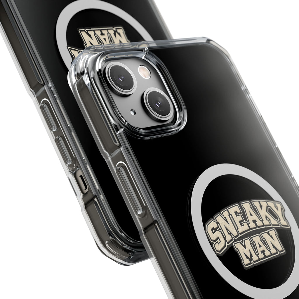Sneaky Man Magnetic Clear iPhone Case — Clear MagSafe Compatible Protective Case