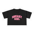 Sneaky Girl Pink Retro Crop Tee