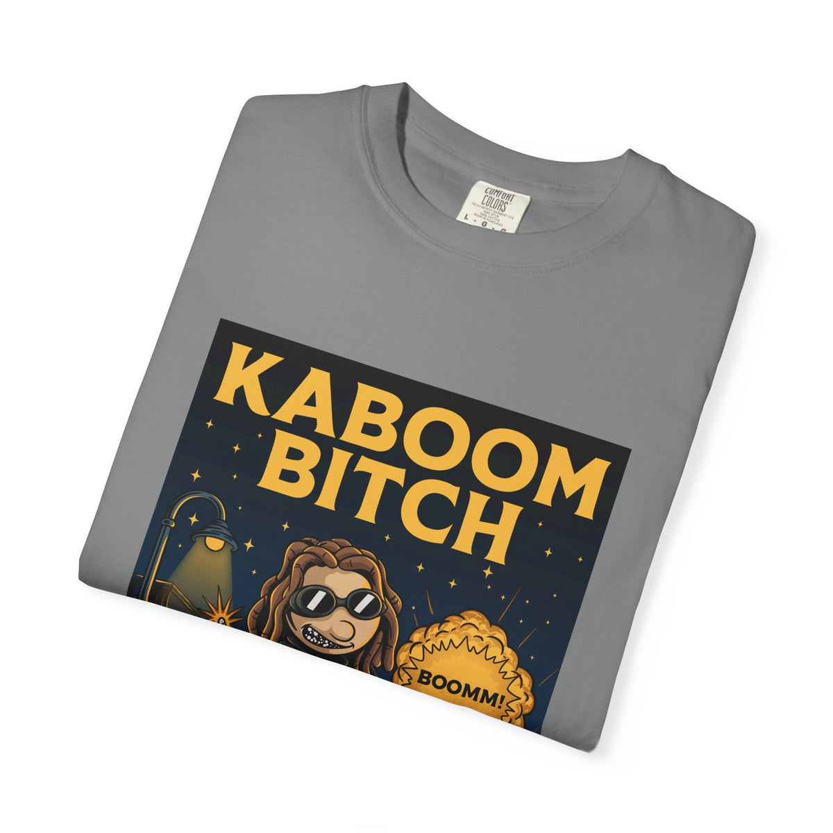 Kaboom Bitch T-Shirt — Vintage Cartoon Explosion Graphic Tee
