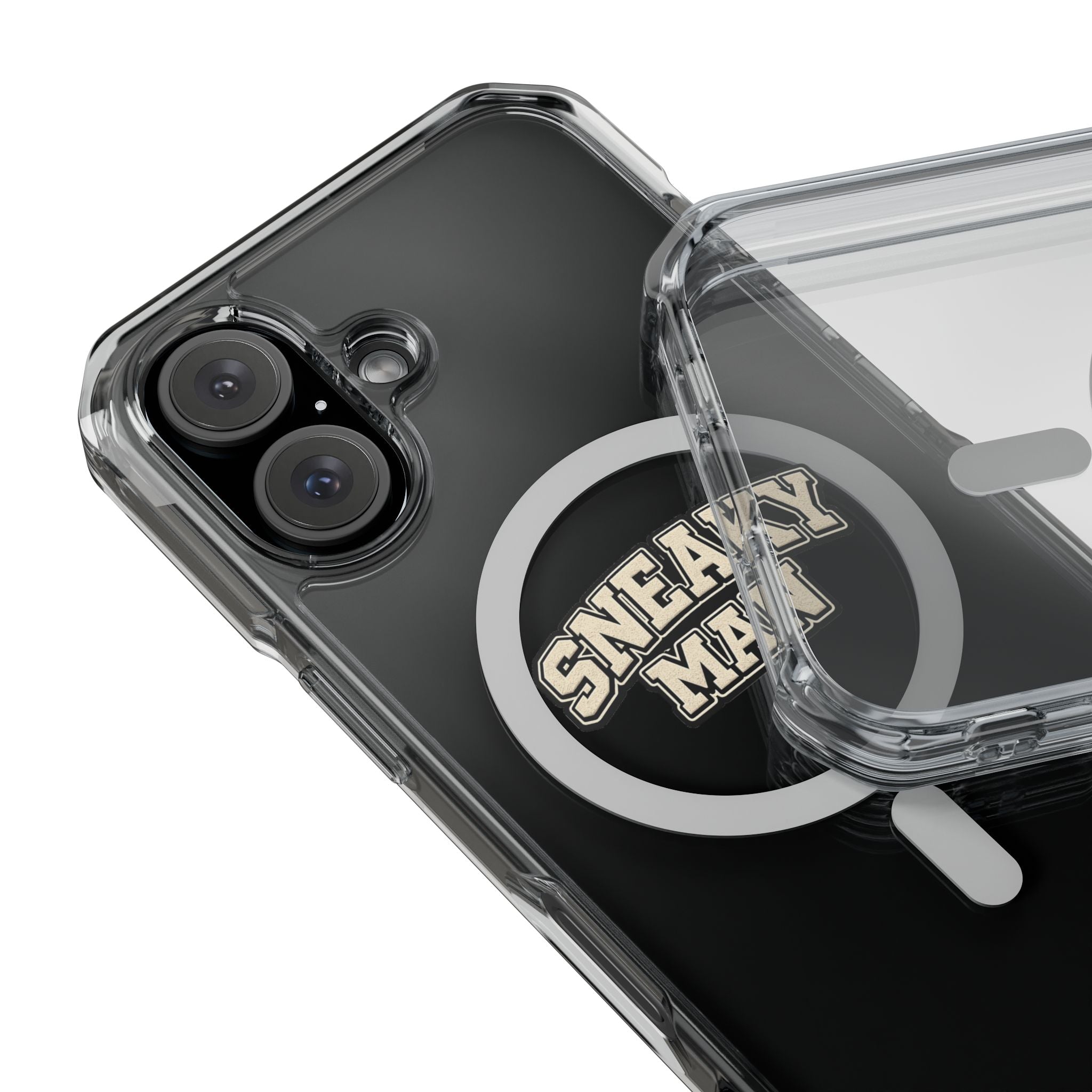 Sneaky Man Magnetic Clear iPhone Case — Clear MagSafe Compatible Protective Case