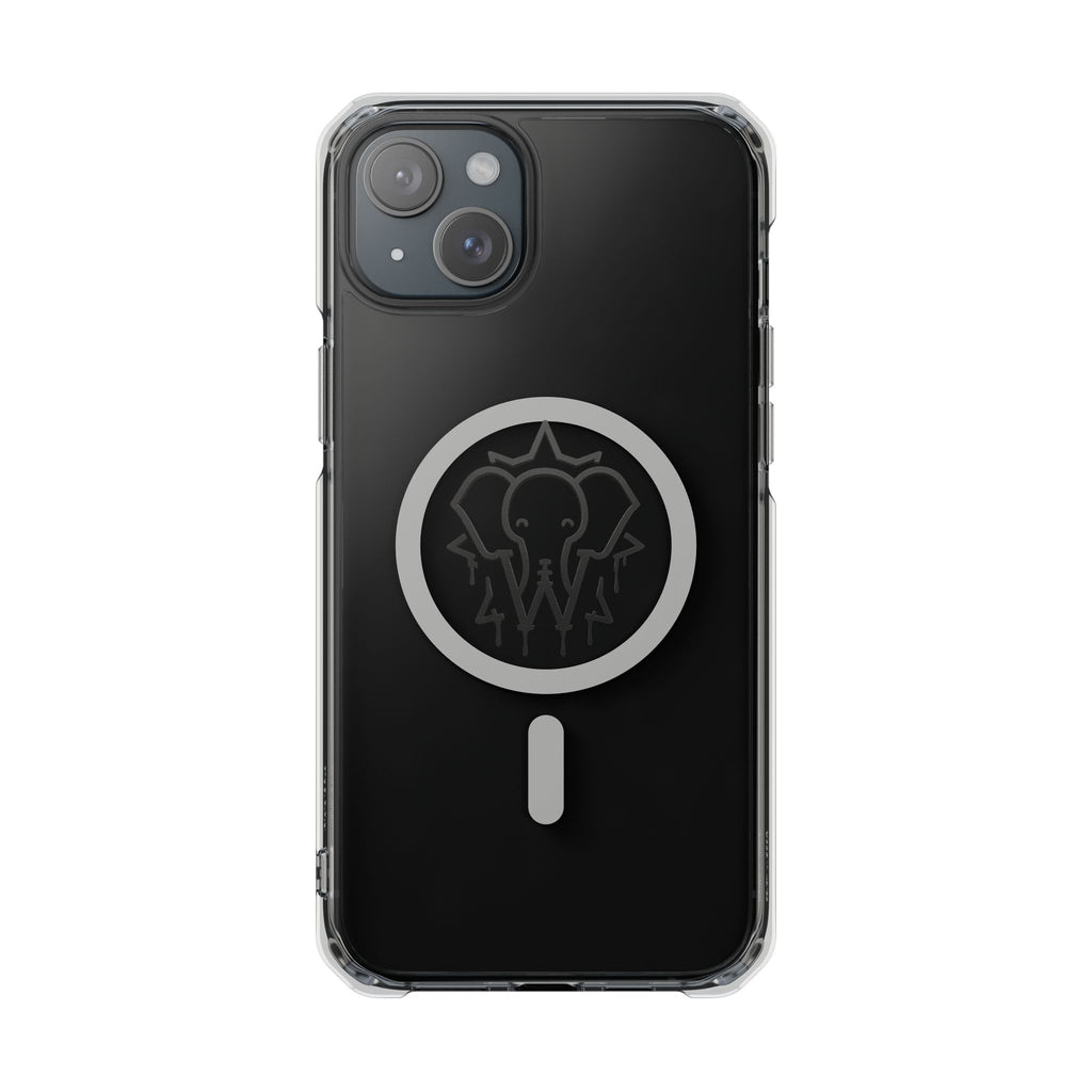 Clear Magnetic Phone Case — Black Elephant Wesalinki Ring Grip