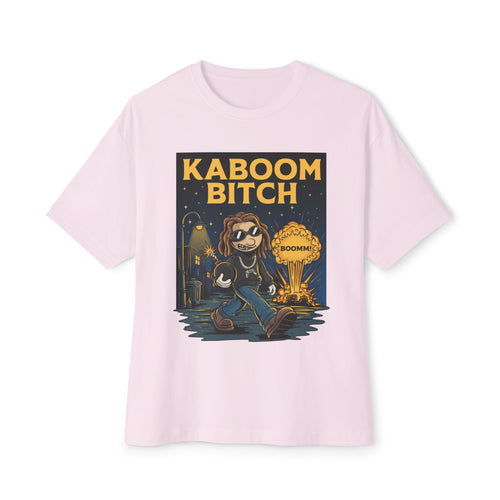 Oversized Kaboom Bitch Graphic Box Tee