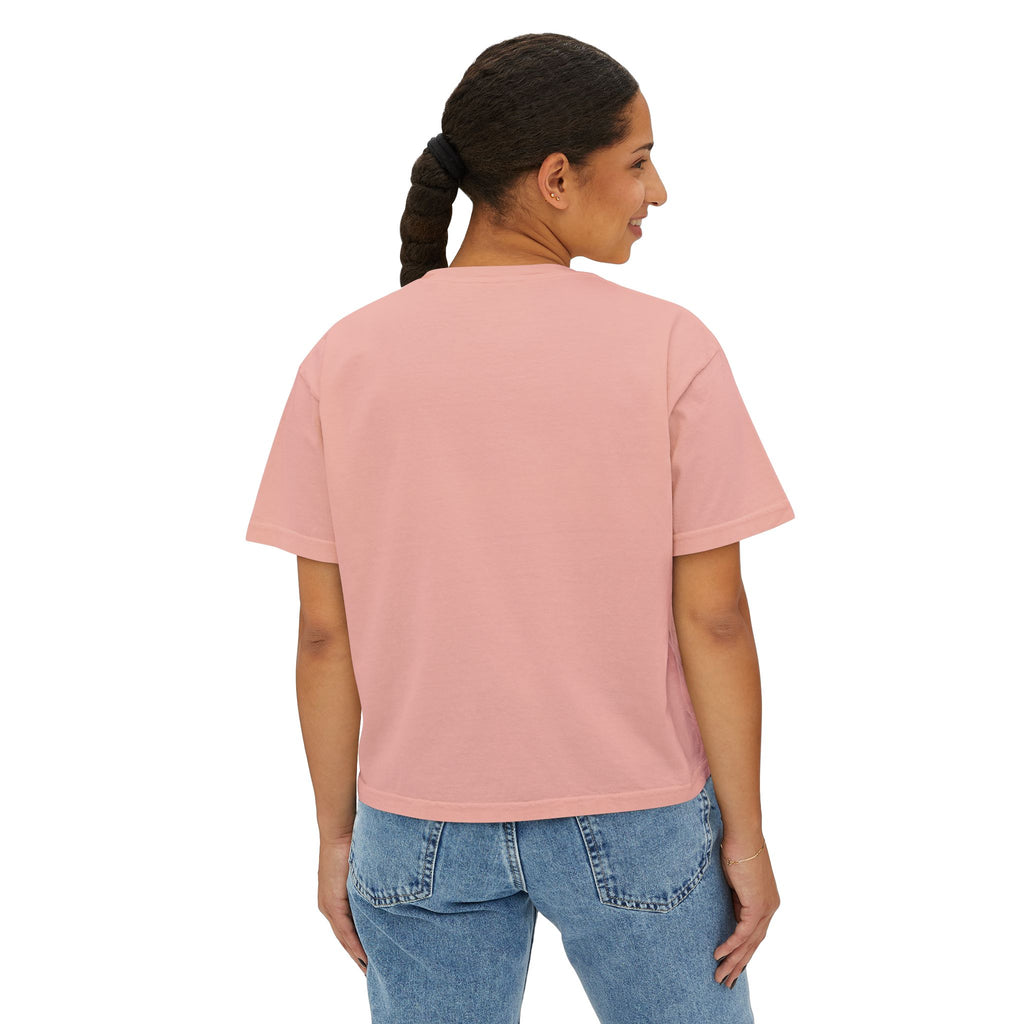 WesaLady Kaboom Bitch Graphic Tee — Women's Boxy Crop Top