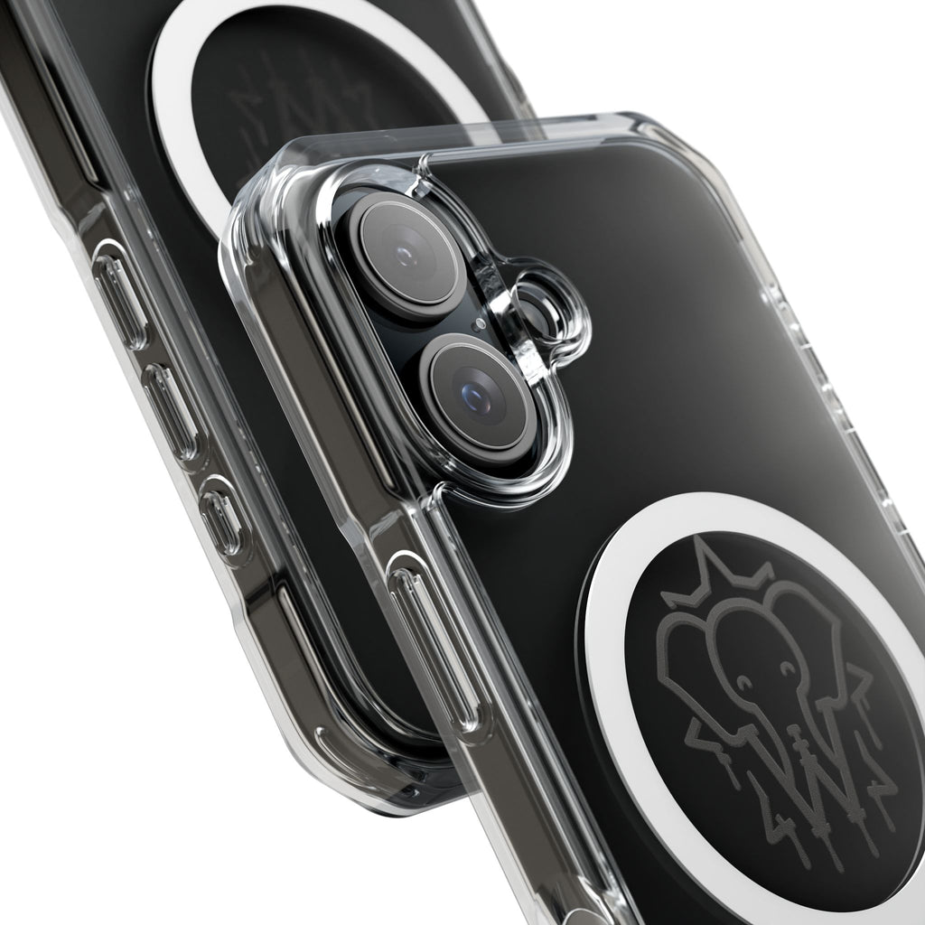Clear Magnetic Phone Case — Black Elephant Wesalinki Ring Grip