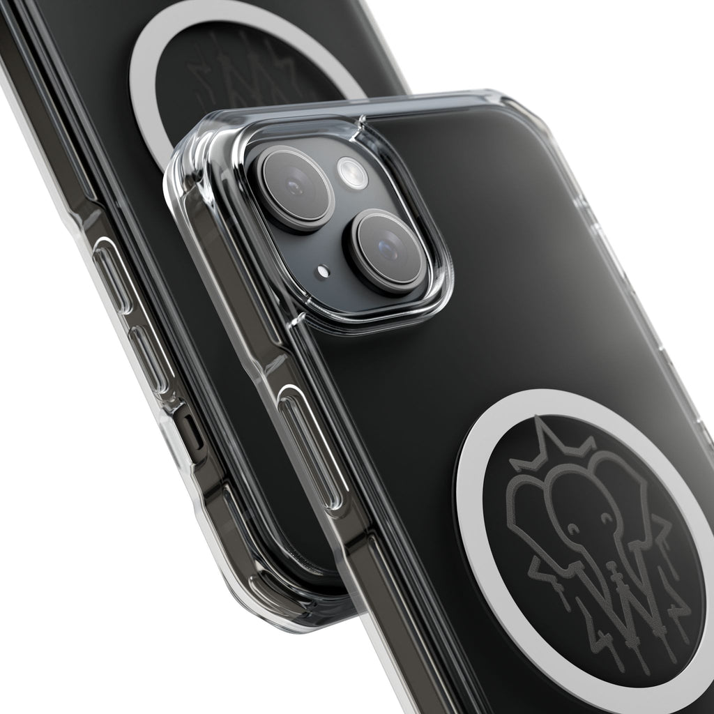 Clear Magnetic Phone Case — Black Elephant Wesalinki Ring Grip