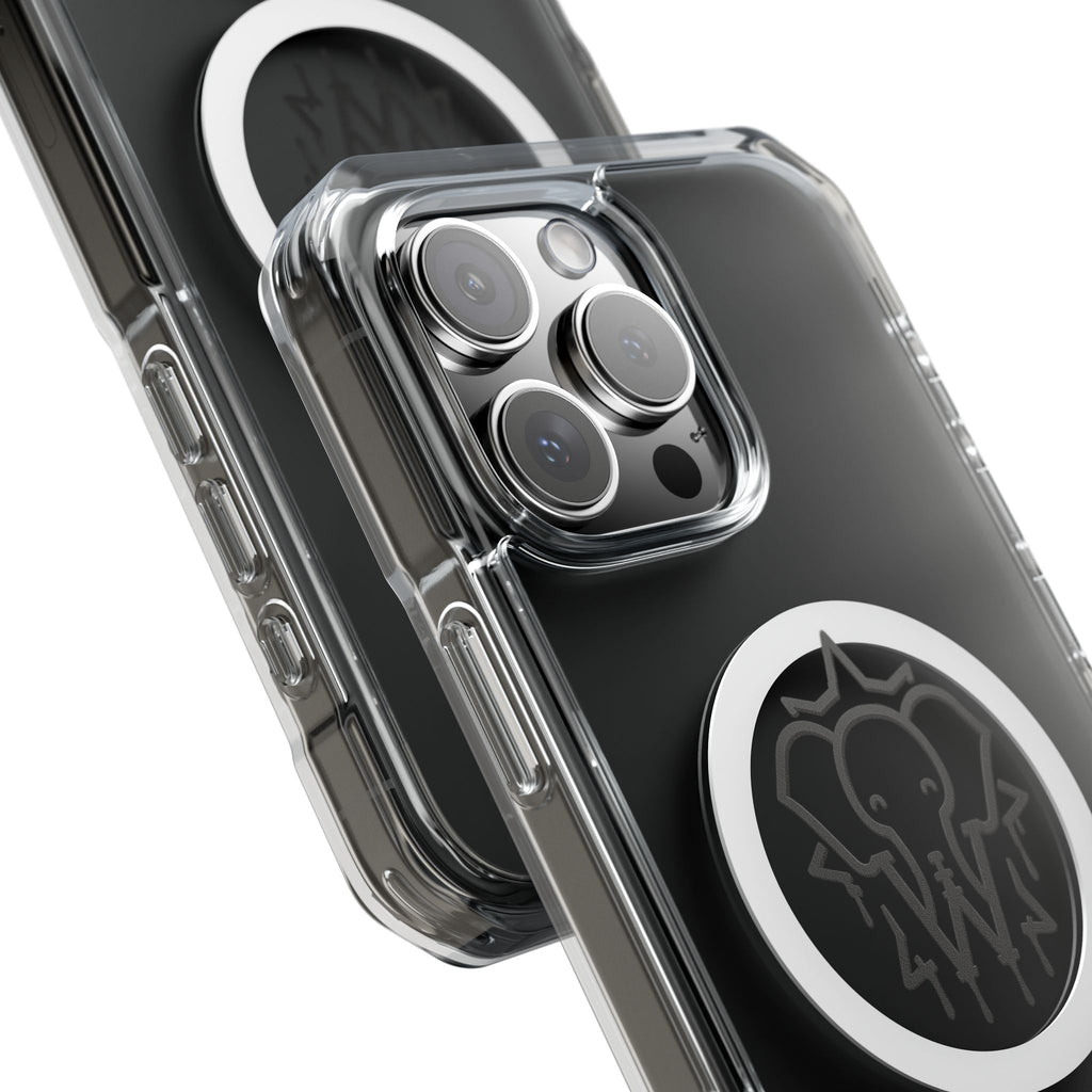 Clear Magnetic Phone Case — Black Elephant Wesalinki Ring Grip