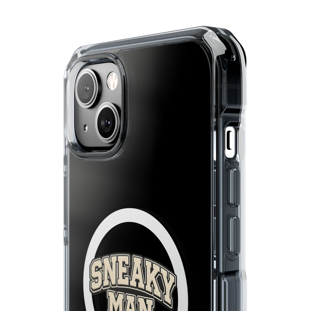 Sneaky Man Magnetic Clear iPhone Case — Clear MagSafe Compatible Protective Case