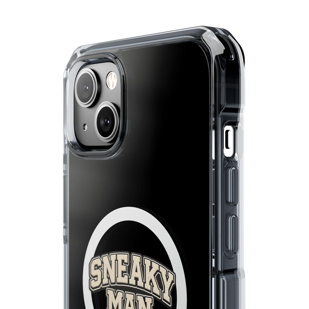 Sneaky Man Magnetic Clear iPhone Case — Clear MagSafe Compatible Protective Case