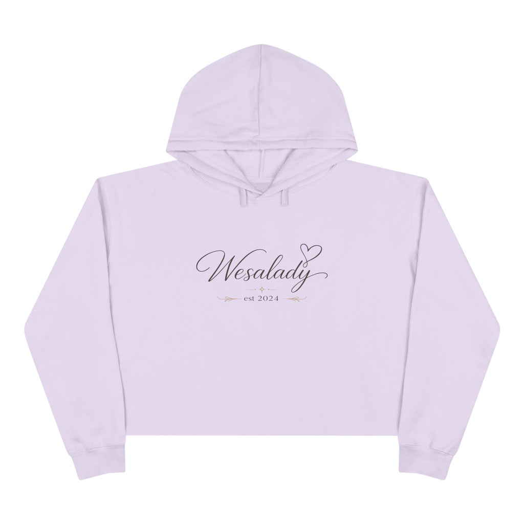 Crop Hoodie — 'Wesalady' Script Cropped Hoodie