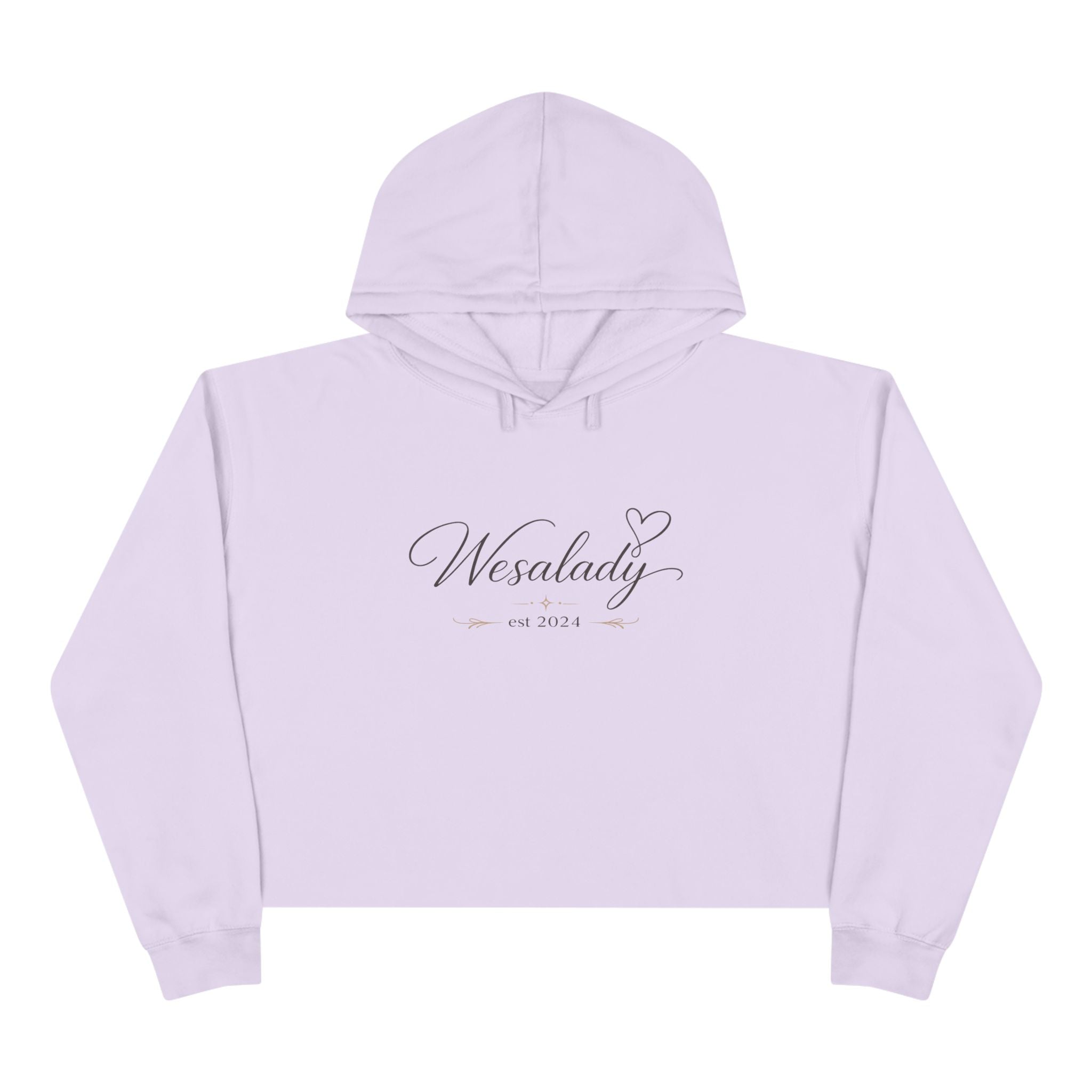 Crop Hoodie — 'Wesalady' Script Cropped Hoodie