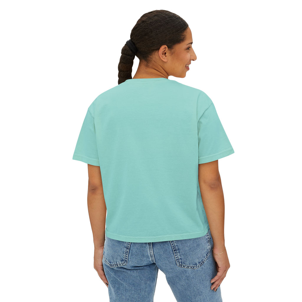 WesaLady Kaboom Bitch Graphic Tee — Women's Boxy Crop Top