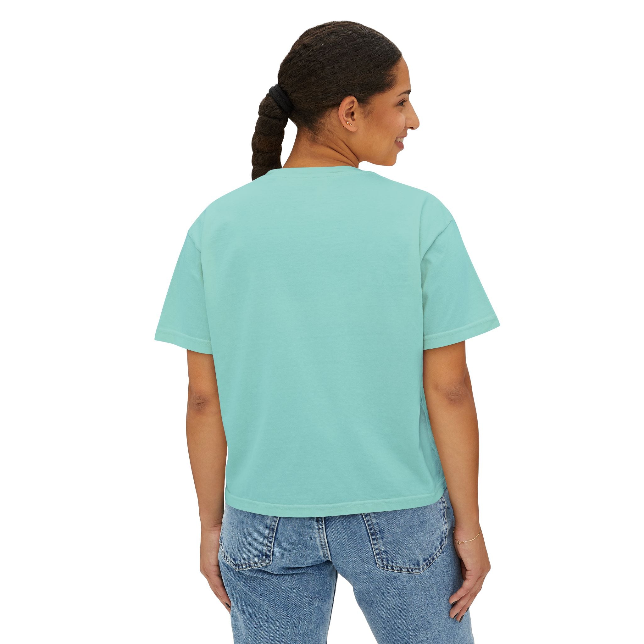 WesaLady Kaboom Bitch Graphic Tee — Women's Boxy Crop Top