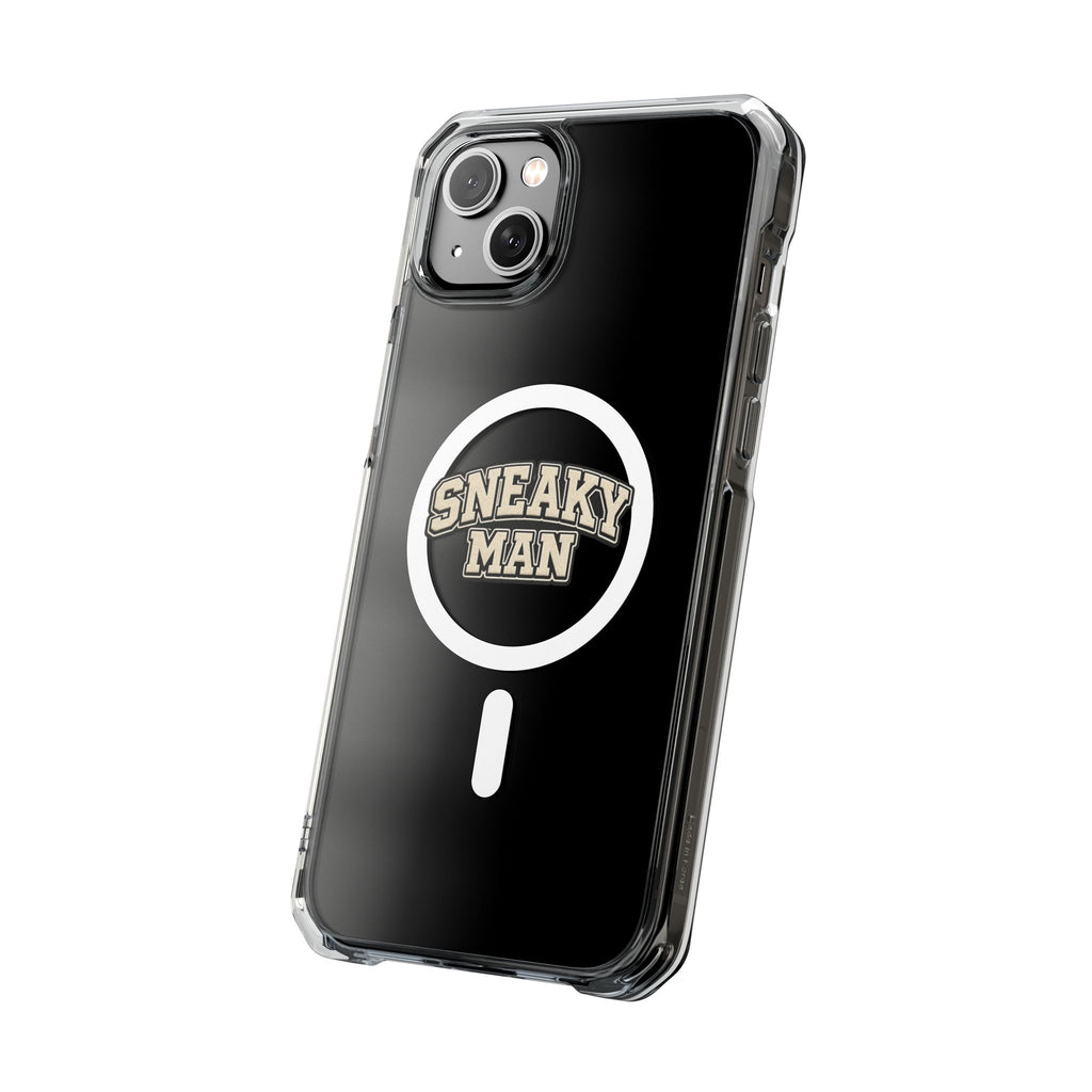 Sneaky Man Magnetic Clear iPhone Case — Clear MagSafe Compatible Protective Case