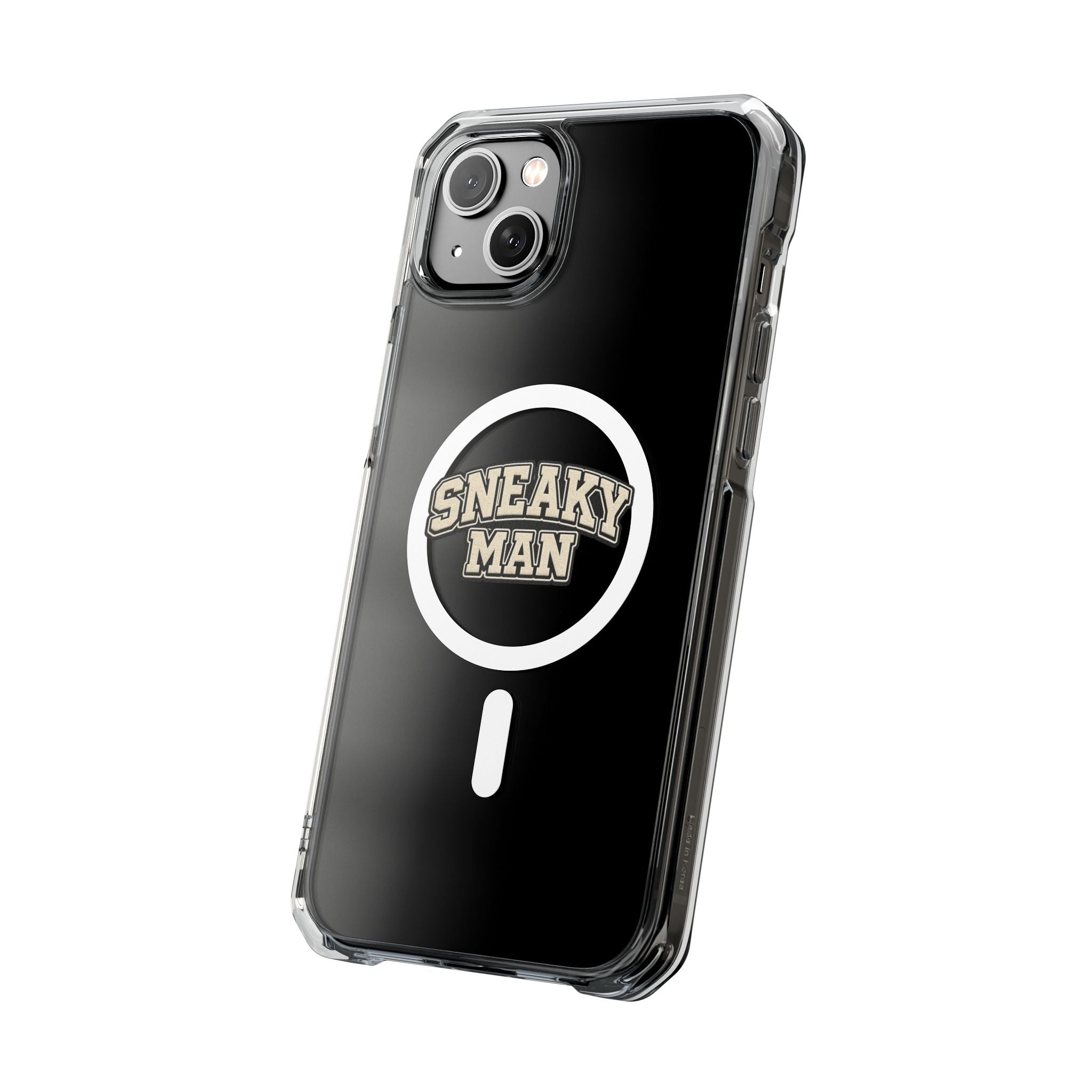 Sneaky Man Magnetic Clear iPhone Case — Clear MagSafe Compatible Protective Case