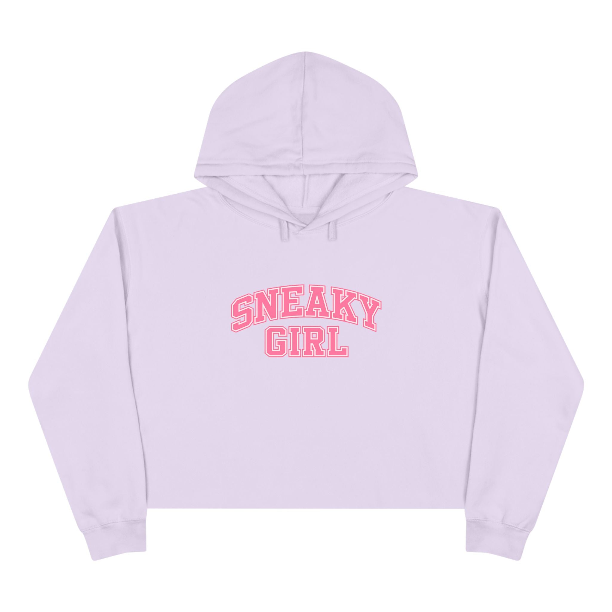 Sneaky Girl Cropped Hoodie — Retro Lettering