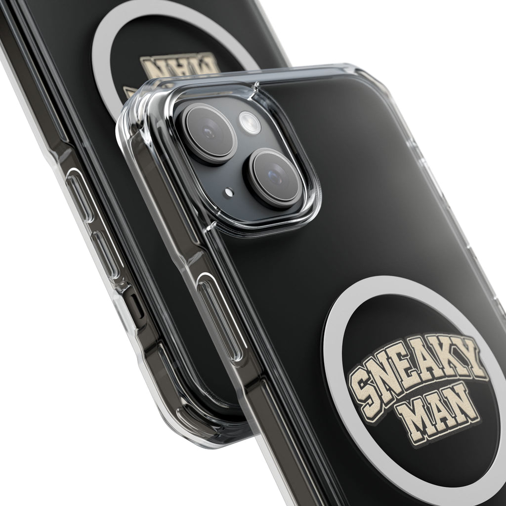 Sneaky Man Magnetic Clear iPhone Case — Clear MagSafe Compatible Protective Case
