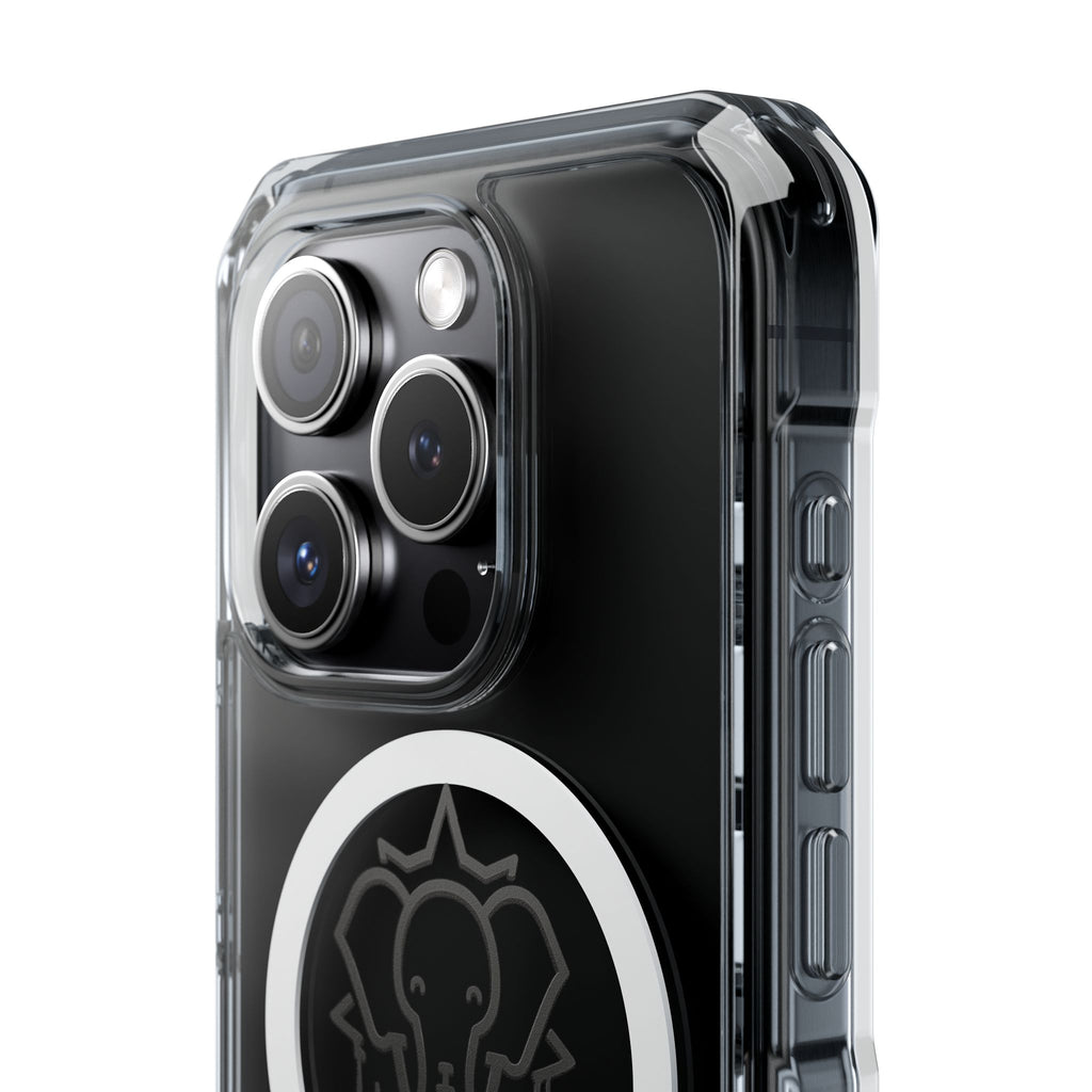 Clear Magnetic Phone Case — Black Elephant Wesalinki Ring Grip