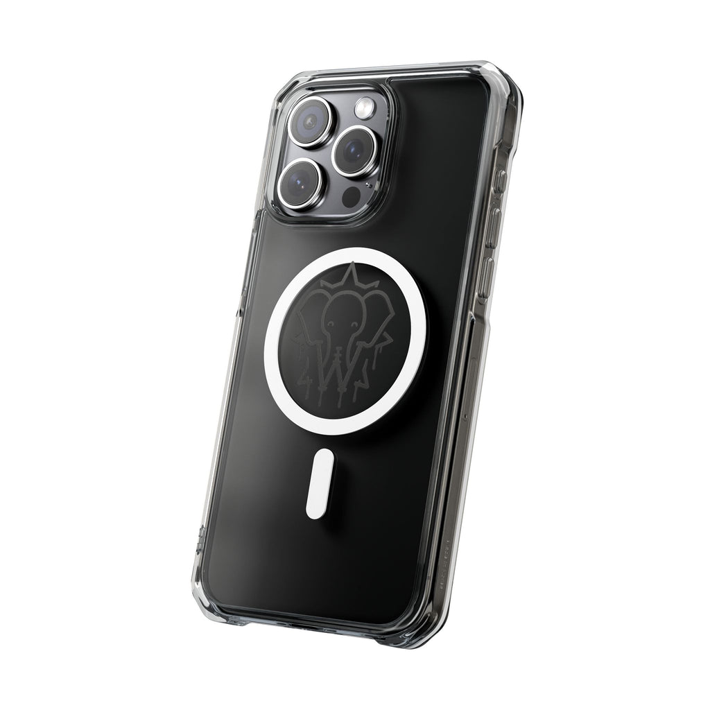 Clear Magnetic Phone Case — Black Elephant Wesalinki Ring Grip