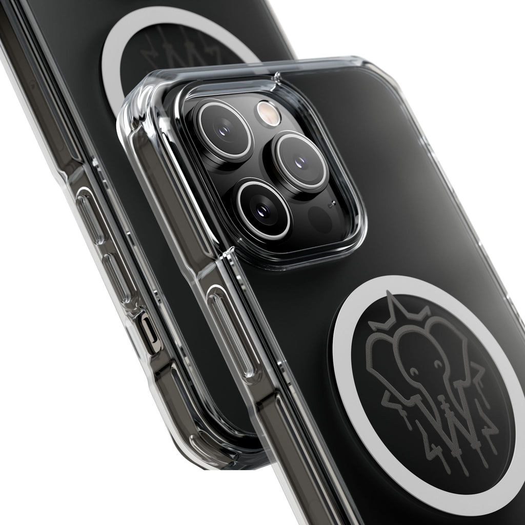 Clear Magnetic Phone Case — Black Elephant Wesalinki Ring Grip