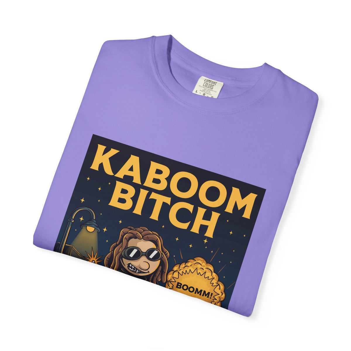 Kaboom Bitch T-Shirt — Vintage Cartoon Explosion Graphic Tee