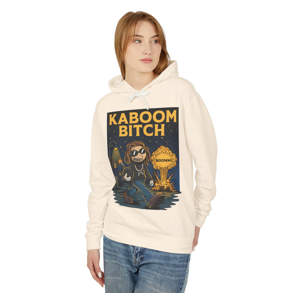 Unisex Kaboom Bitch Hoodie — Retro Cartoon Explosion Graphic Hoodie