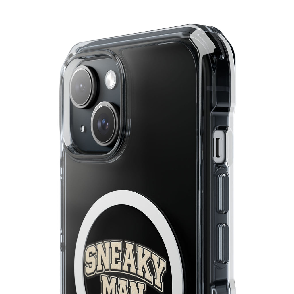 Sneaky Man Magnetic Clear iPhone Case — Clear MagSafe Compatible Protective Case