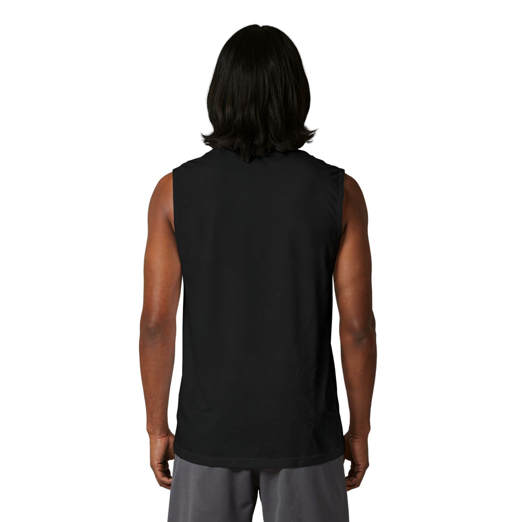 Sneaky Man Muscle Tank – Nighttime Raccoon Thief Graphic Tank Top