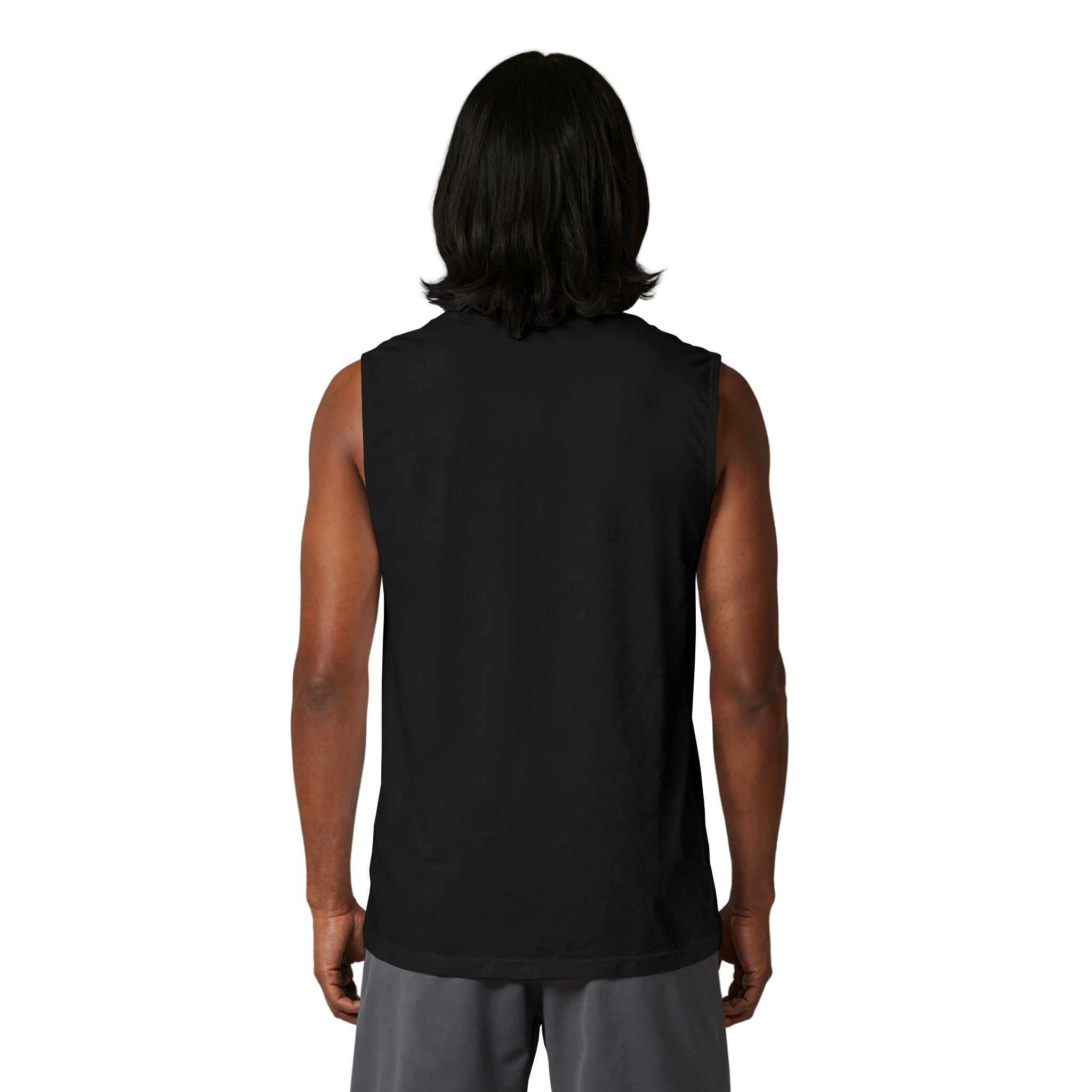 Sneaky Man Muscle Tank – Nighttime Raccoon Thief Graphic Tank Top