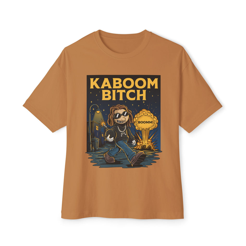 Oversized Kaboom Bitch Graphic Box Tee