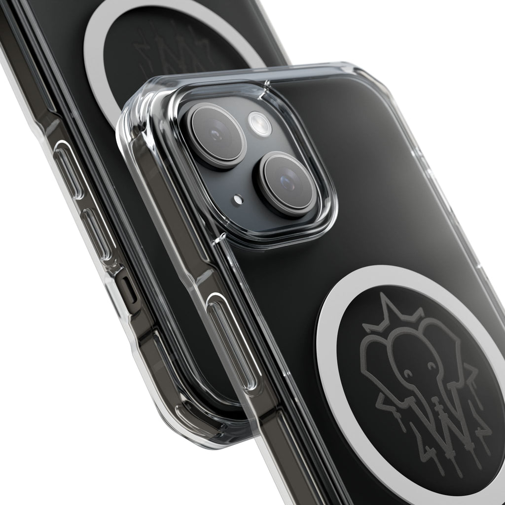 Clear Magnetic Phone Case — Black Elephant Wesalinki Ring Grip