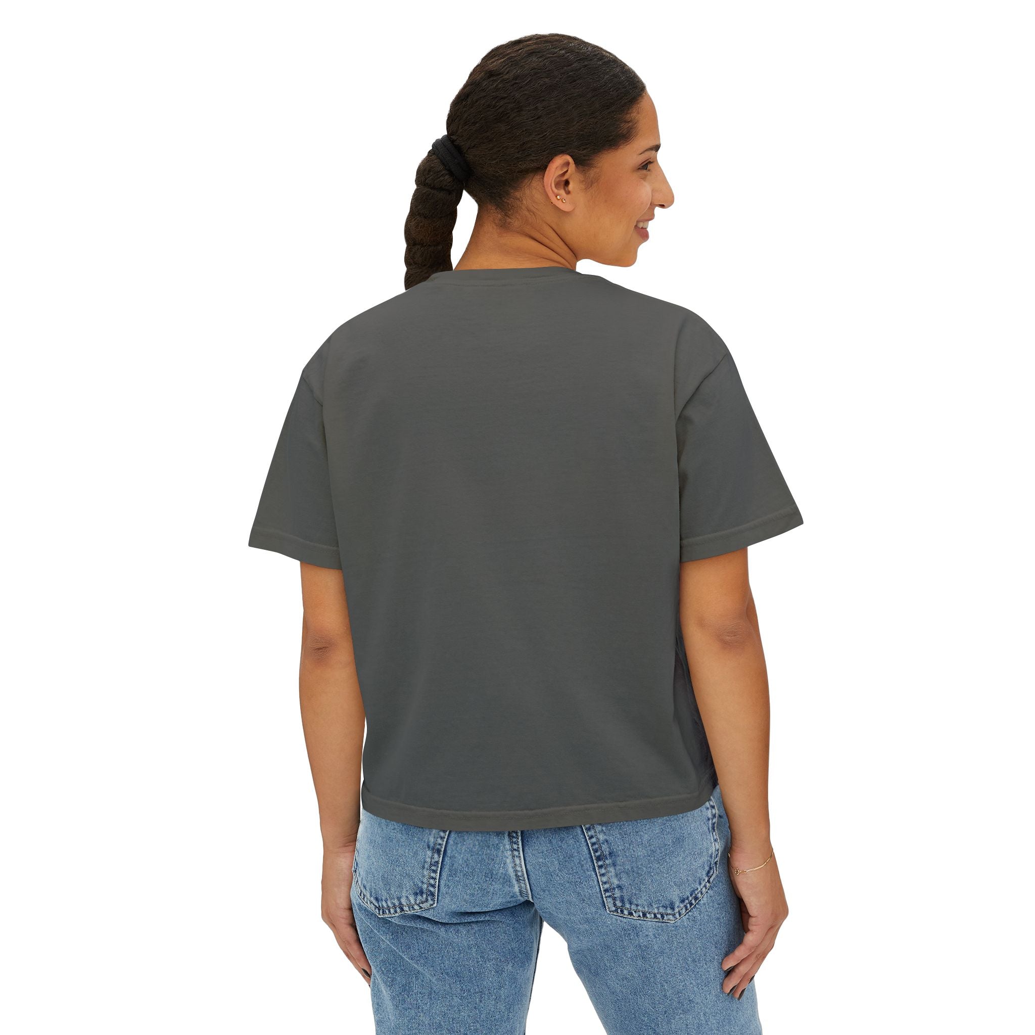 WesaLady Kaboom Bitch Graphic Tee — Women's Boxy Crop Top