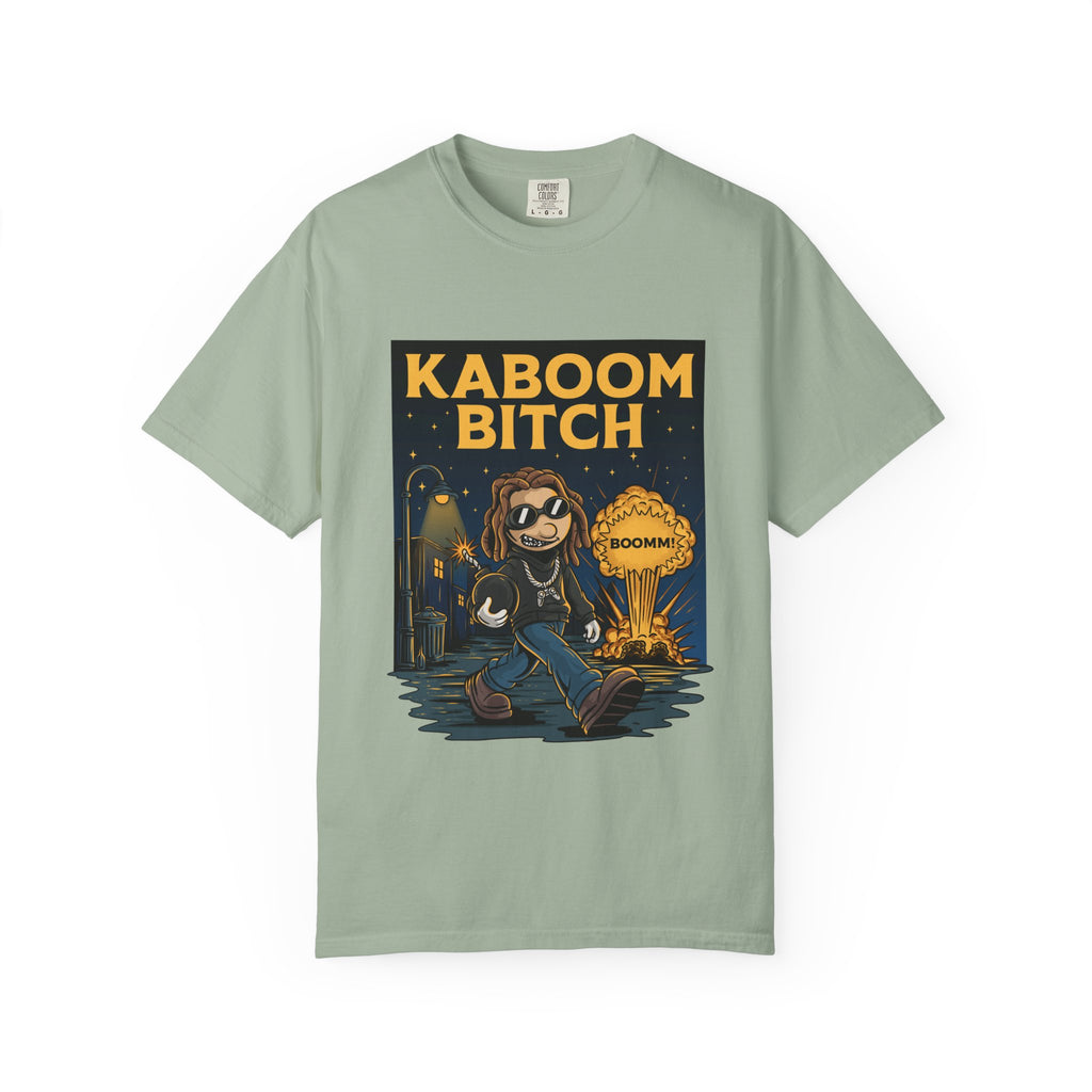 Kaboom Bitch T-Shirt — Vintage Cartoon Explosion Graphic Tee