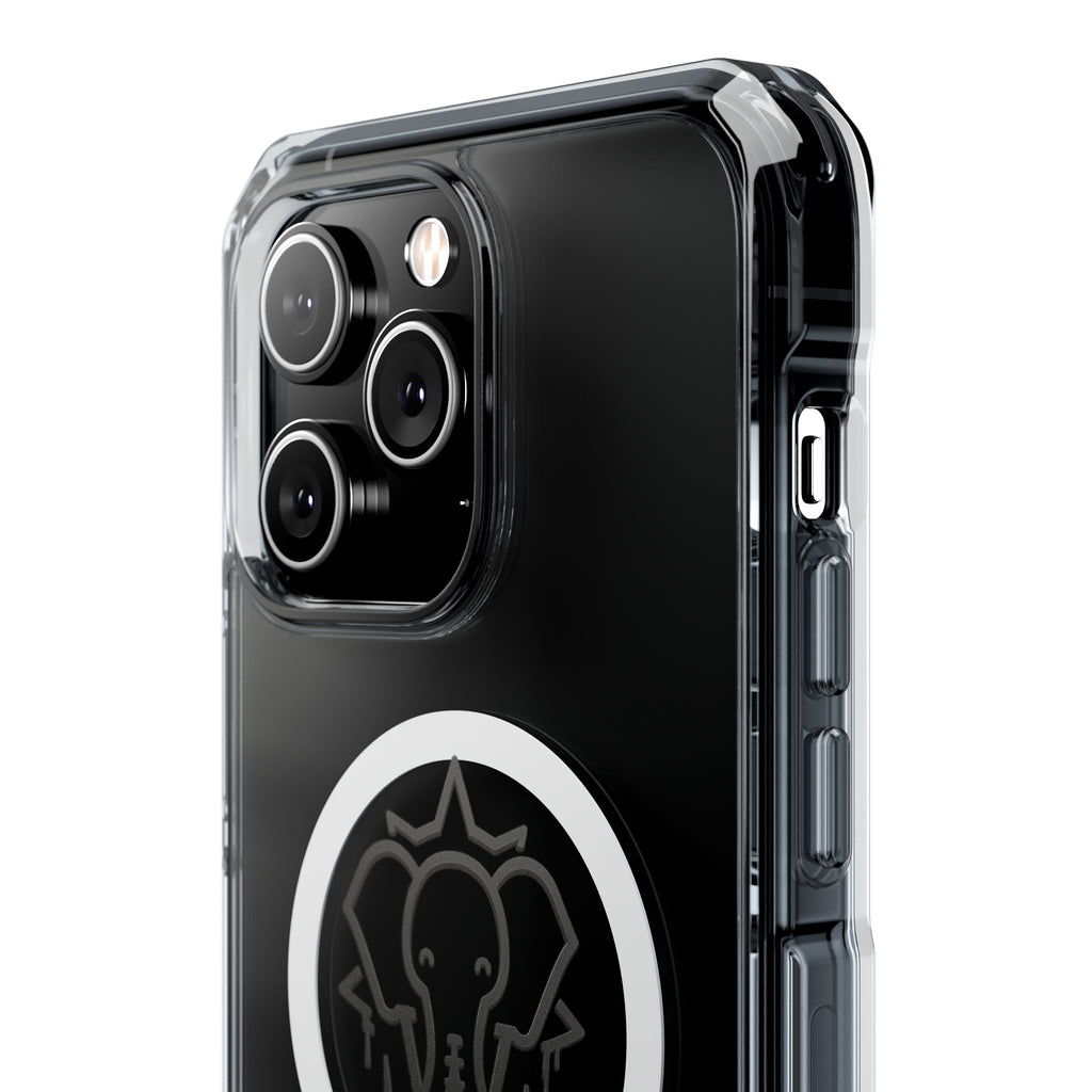 Clear Magnetic Phone Case — Black Elephant Wesalinki Ring Grip