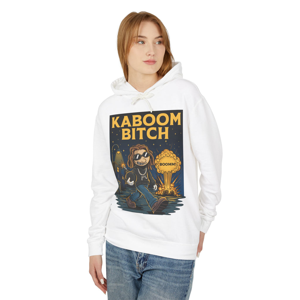 Unisex Kaboom Bitch Hoodie — Retro Cartoon Explosion Graphic Hoodie