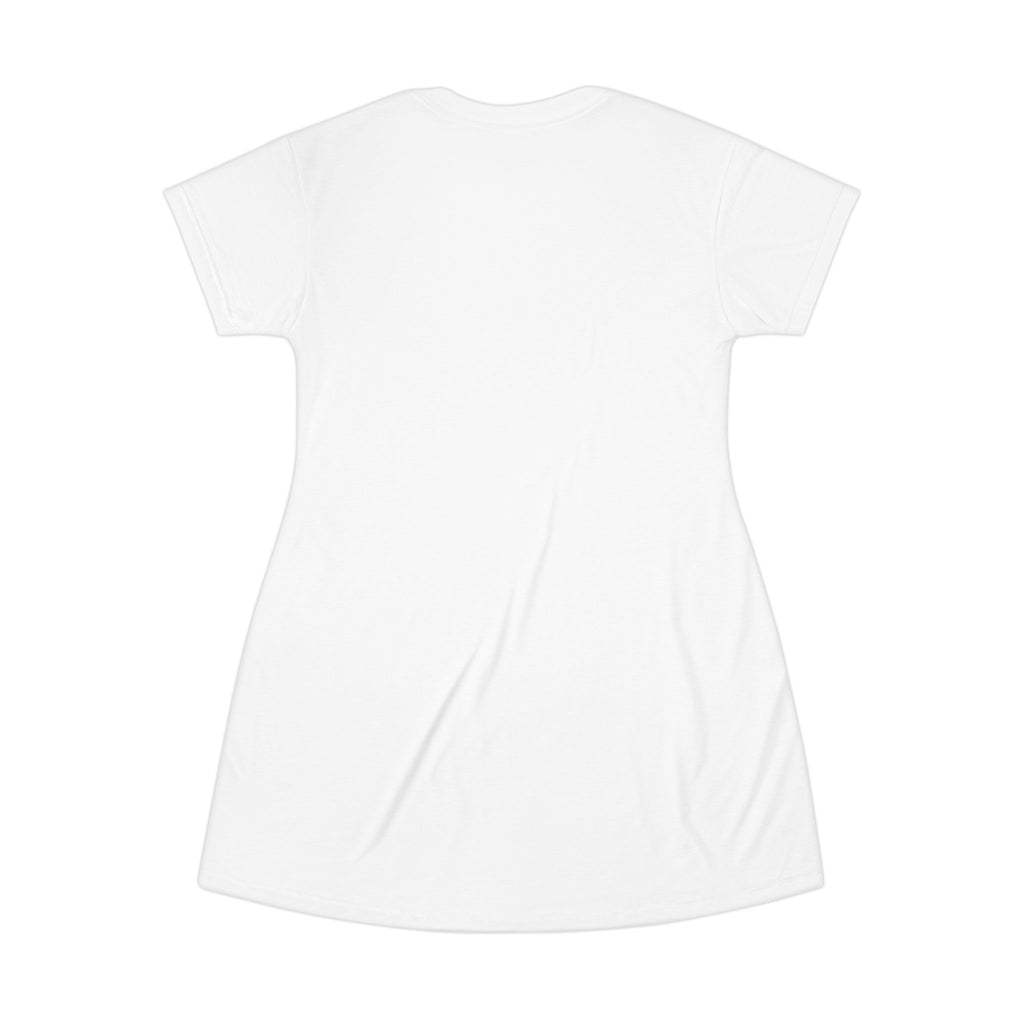 Sneaky Girl T-Shirt Dress — Cute Pink College-Style Graphic Dress