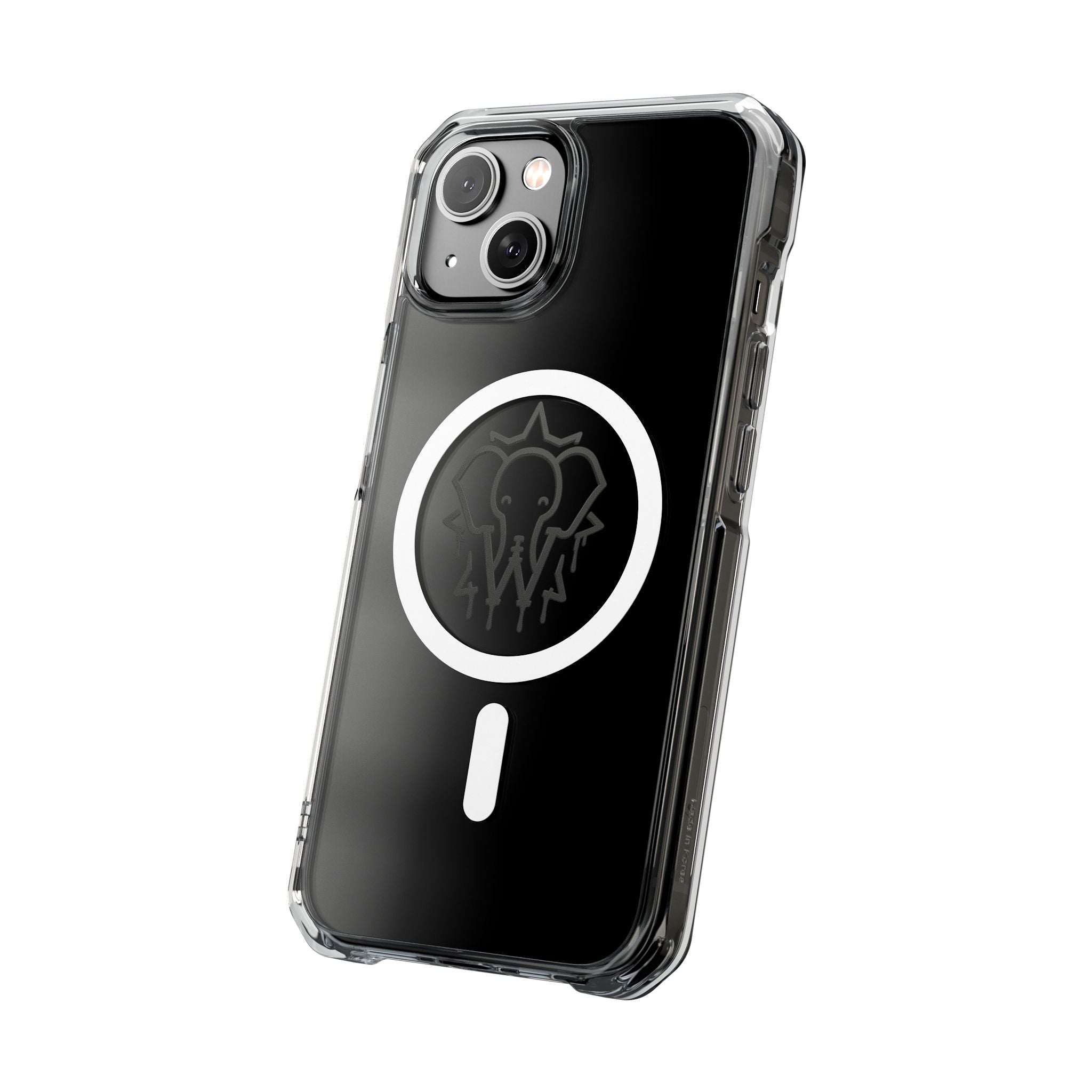 Clear Magnetic Phone Case — Black Elephant Wesalinki Ring Grip